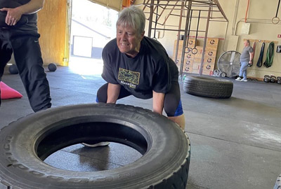 Sandbag overhead carry